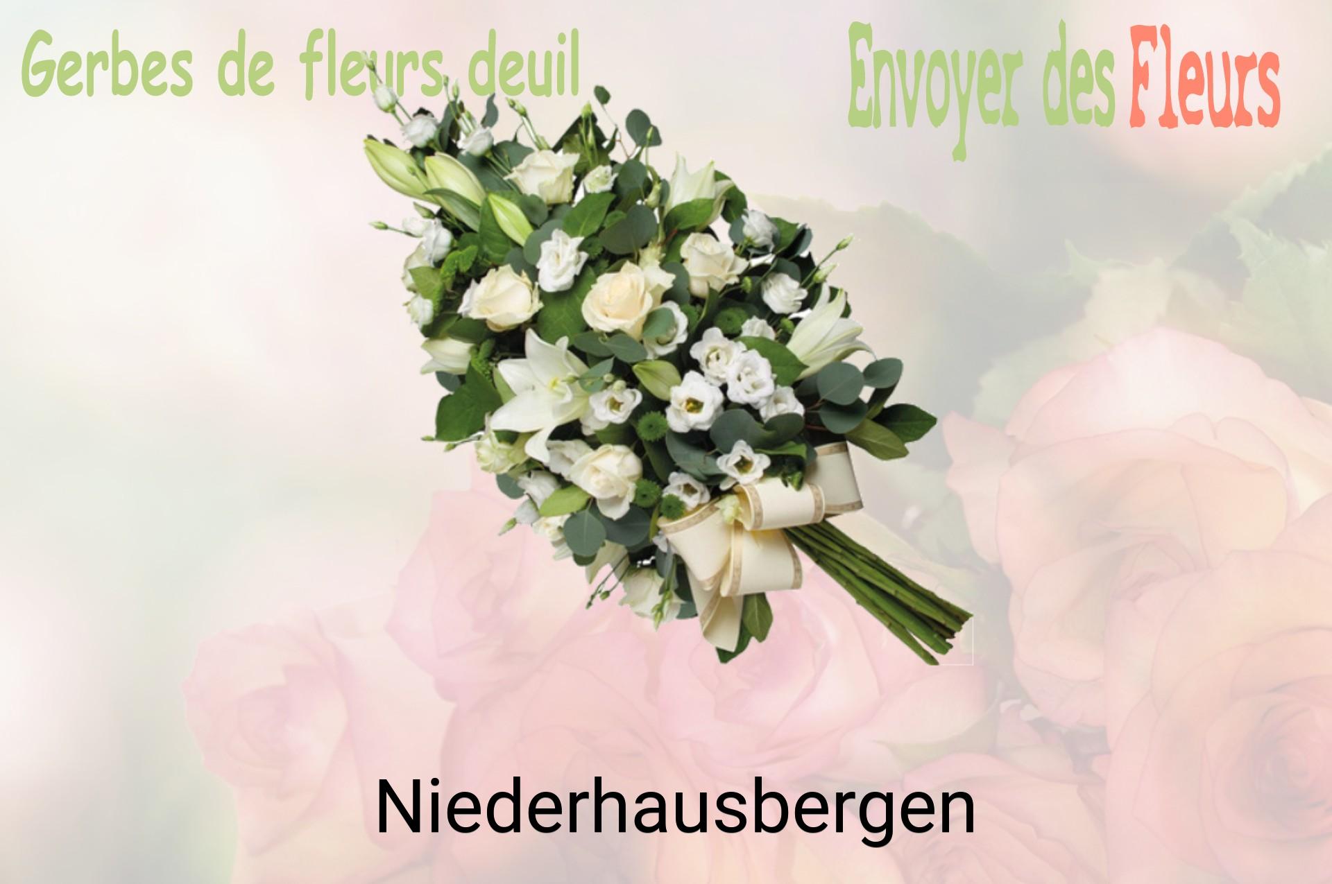 Gerbe de fleurs de deuil livrée à Niederhausbergen